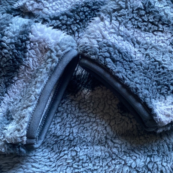 Grey Camo Sherpa Pullover Jacket S - Picture 10 of 14